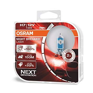 Комплект галогеновых ламп Osram 64210NL H7 Night Breaker LASER NG +150% 55W 12V PX26d HardDuopet | Зображення 1