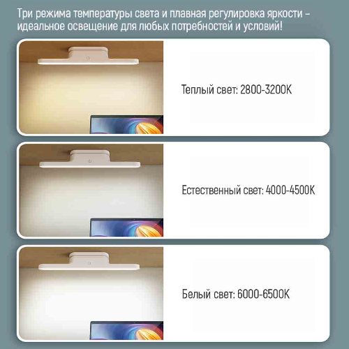 Лампа настільна LED з вбудованим акумулятором білий Magnetic Multi-Functional ColorWay | Зображення 12