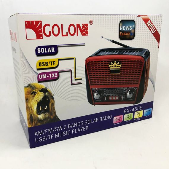 Радиоприёмник Golon RX-455S USB / аккумулятор солнечная панель. LY-981 Цвет: Серый | Зображення 3