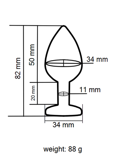 Анальна пробка з кристалом EGZO - Silver Heart Plug Rose size M Sex Aura | Зображення 3