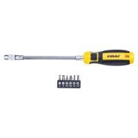 Викрутка з гнучким валом + біти 6 шт. CrV Mega SIGMA
