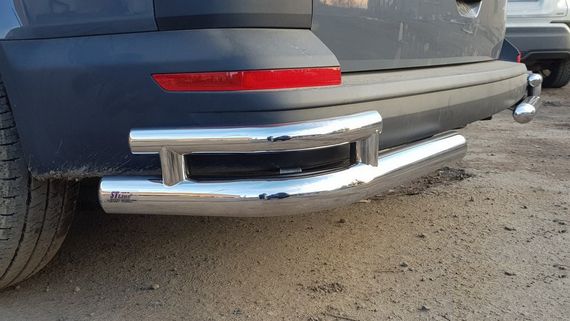 Задние уголки AK003-Double (2 шт, нерж) для Volkswagen T6 2015-2024, | Зображення 5