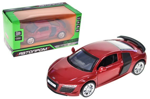 Машина металева 10004 5" Audi R8 GT, відкриваються двері,  в коробці 16,5x7x8 см АВТОПРОМ