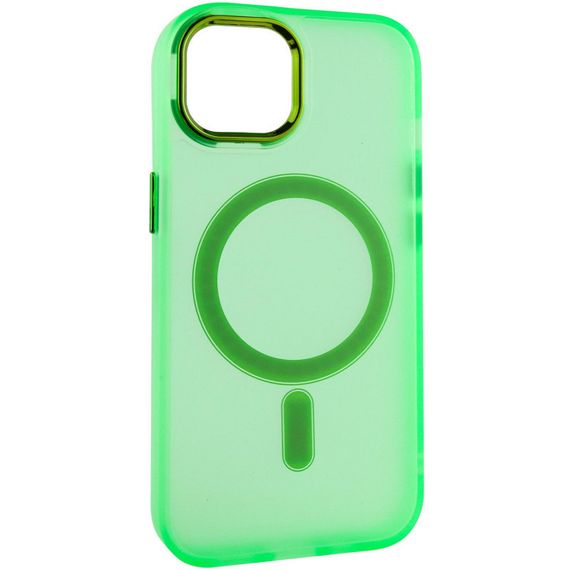 Чохол TPU+PC Lily with MagSafe для Apple iPhone 14 (6.1") Neon Green | Зображення 1