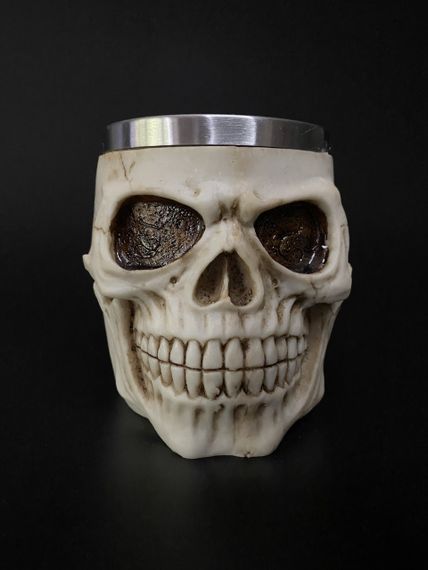 Кружка Череп 400 мл — 3D келих із нержавіючої сталі та епоксидної смоли