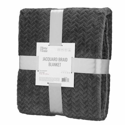 Плед Ardesto Jacquard Braid 200х220см, 100% полиэстер, серый (ART0204JB)