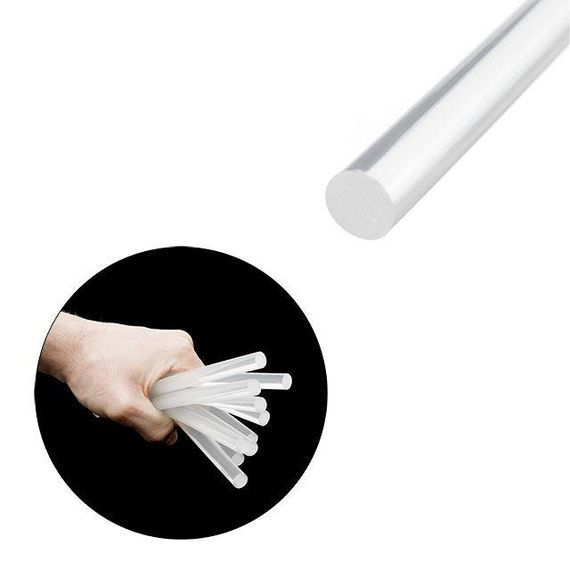 Комплект стрижнів клейових прозорих 11,2*200 мм, 1 кг, картонне пакування INTERTOOL RT-1015 | Зображення 2