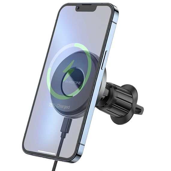 Автотримач з БЗП Borofone BH202 Seaside magnetic Metal gray