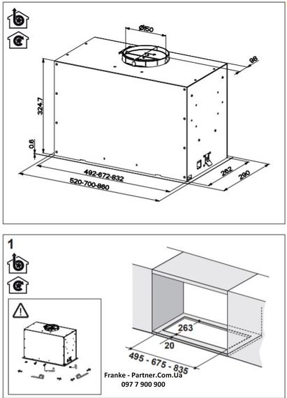 Витяжка Franke вбудовувана Box Flush EVO нерж (305.0665.361) | Зображення 6