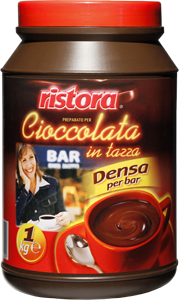 Гарячий Шоколад у Банці Ristora Bar Cioccolata 1кг Італія Ристора Бар густий | Зображення 1