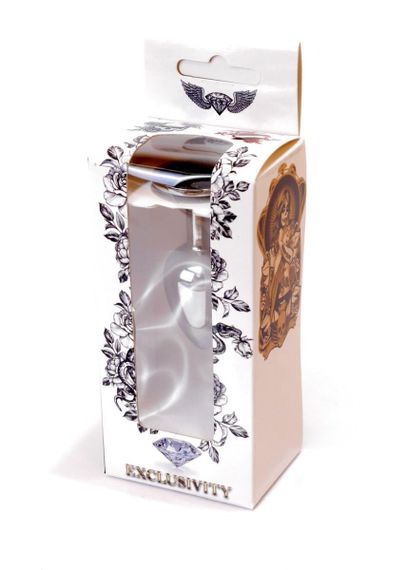 Анальная пробка - Jewellery Silver Plug Black Sex Aura | Зображення 7