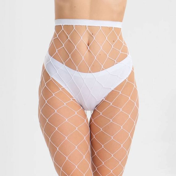 Колготки у велику сітку (світяться в темряві)  Babydoll 42 Білий yg135-1 | Зображення 13