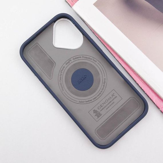 Чохол SGP PC+Leather with MagSafe для Apple iPhone 16 (6.1") Blue | Зображення 2