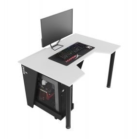 Стол геймерский ZEUS GAMER-1 белыйчерный