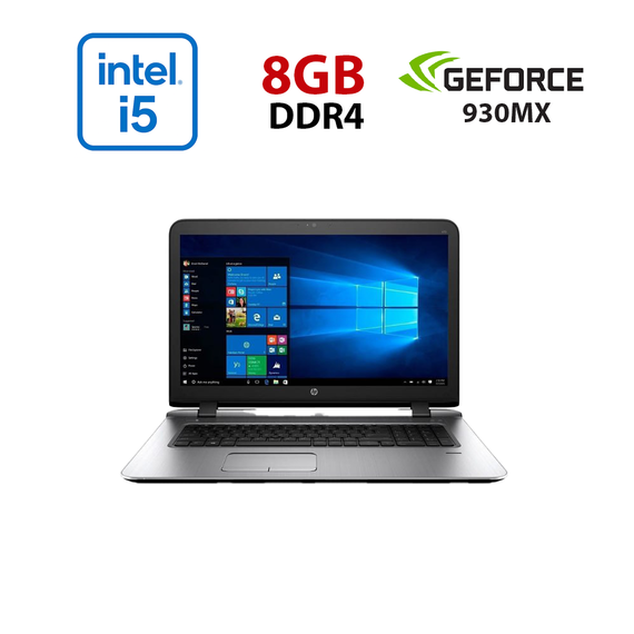 Ноутбук HP ProBook 470 G4 / 17.3" (1600x900) TN / Intel Core i5-7200U (2 (4) ядра по 2.5 - 3.1 GHz) / 8 GB DDR4 / 240 GB SSD / nVidia GeForce 930MX, 2 GB DDR3, 64-bit / WebCam б/у