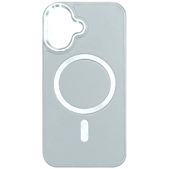 Шкіряний чохол SnapCase with Magnetic Fit для Apple iPhone 16 (6.1") Grey