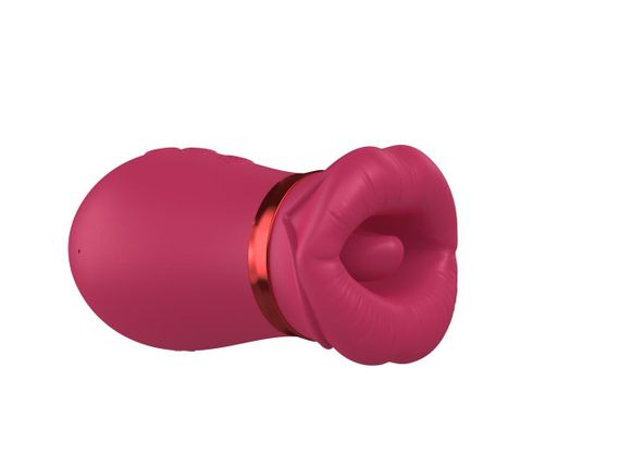 Вакуумний стимулятор з язичком - Air Tongue 360 Vibe Pink Sex Aura | Зображення 4