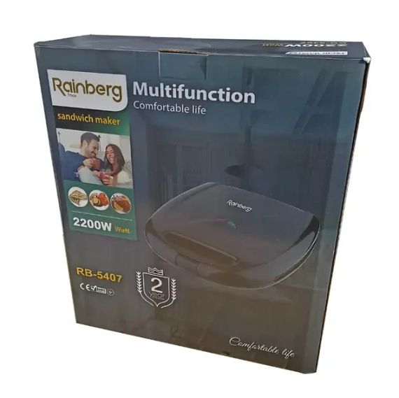 Гриль прижимной электрический Rainberg RB-5407 | Зображення 2