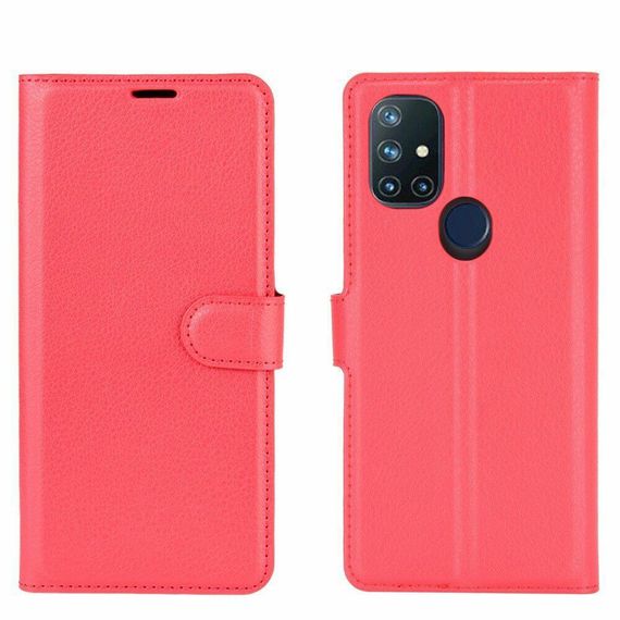 Чохол книжка з кишенями для карт на OnePlus N10 колір Червоний | Зображення 4