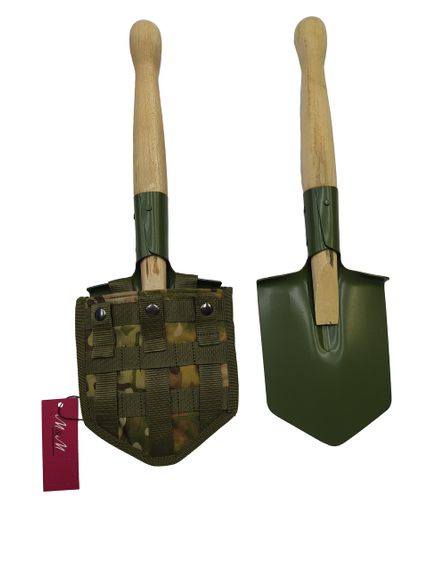 Саперна лопата МСЛ50 хакі в чохлі з MOLLE M&M мультикам (213515) | Зображення 3