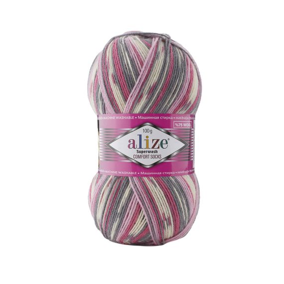 Пряжа Alize SUPERWASH COMFORT 7707 алізе супервош 75% вовна 25% поліамід