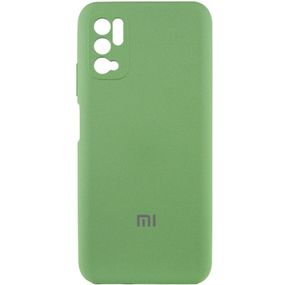 Чехол Silicone Cover Full Camera (AA) для Xiaomi Redmi Note 10 5G / Poco M3 Pro Full camera, М'ятний/Mint