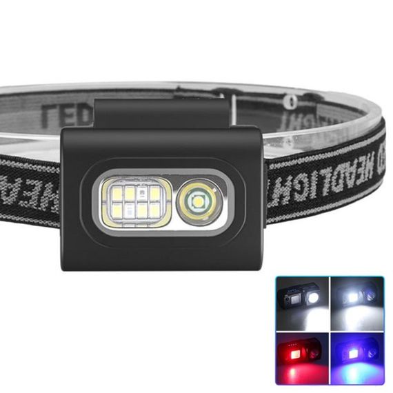 Фонарь налобный 505-XPE+8SMD(white+red+blue)