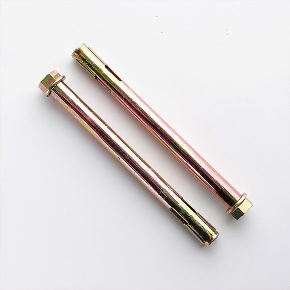 Анкер с кожухом и гайкой М10/12*150 цинк жёлтый (пач 5шт) APRO | Зображення 1