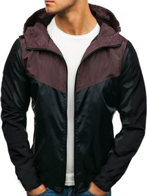 Ветровка косая бордово-черный XL