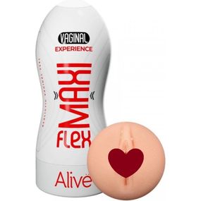 Мастурбатор вагіна Alive Maxi Flex бежевий у білій колбі sexstyle
