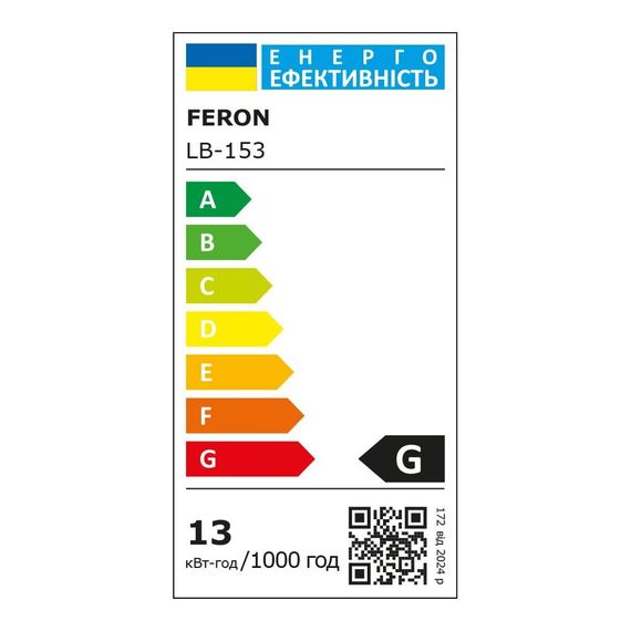 Світлодіодна лампа Feron LB-153 13Вт GX53 6500K | Зображення 2
