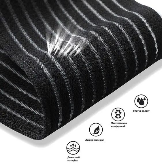 Кистьові бинти Power System PS-6000 Elastic Wrist Support Black/Red (пара) (PS-6000_Black) | Зображення 2