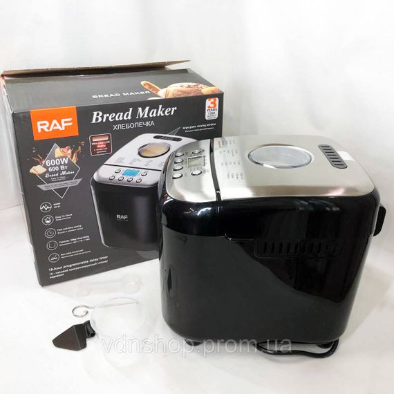 Домашня електрична хлібопічка RAF R.208, 600 Вт, до 1000 г, Хлібопічка побутова для дому QU-47 | Зображення 9