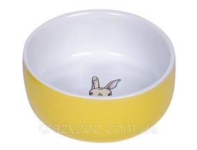 Миска для гризунів Nobby Rabbit керамічна жовта Ø 11x4.5 см 300 мл 73750