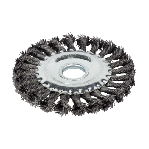 Щітка диск d125мм*22,23мм плет. сталь Grad