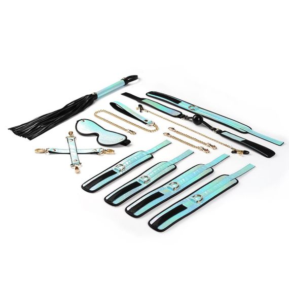 БДСМ-набір Liebe Seele Vivid Sky 8 Pieces Set, 8 аксесуарів, екошкіра на оксамитовій основі Sex Aura | Зображення 1