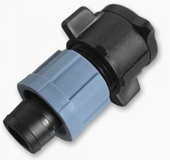 Старт-конектор Bradas короткий для крапельної стрічки в плаский шланг 25 шт