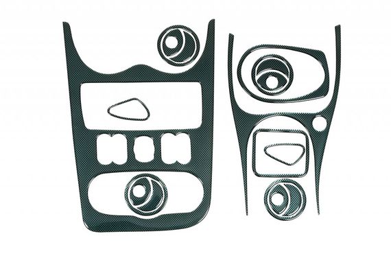 Накладки на панель (Meric) Карбон для Dacia Sandero 2007-2013 рр | Зображення 2