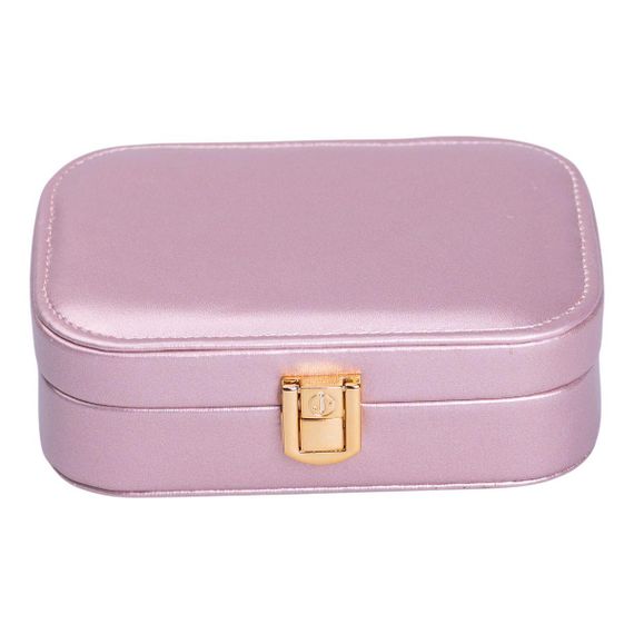 Шкатулка для украшений из эко кожи 15×10×5 см с зеркалом органайзер для ювелирных изделий HP-5-33P | Зображення 2