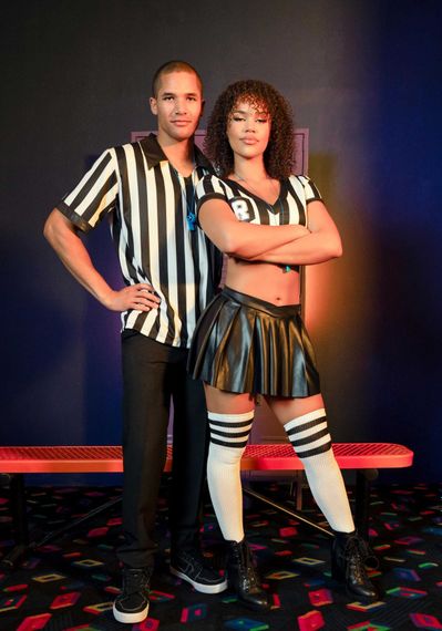 Костюм рефері Leg Avenue Time Out Referee M, кроп-топ спідниця свисток | Зображення 3