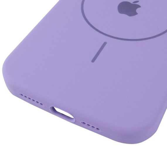Чохол Silicone Case Full Protective (AA) V2 with MagSafe для Apple iPhone 12 Pro / 12 (6.1") Бузковий / Dasheen | Зображення 5