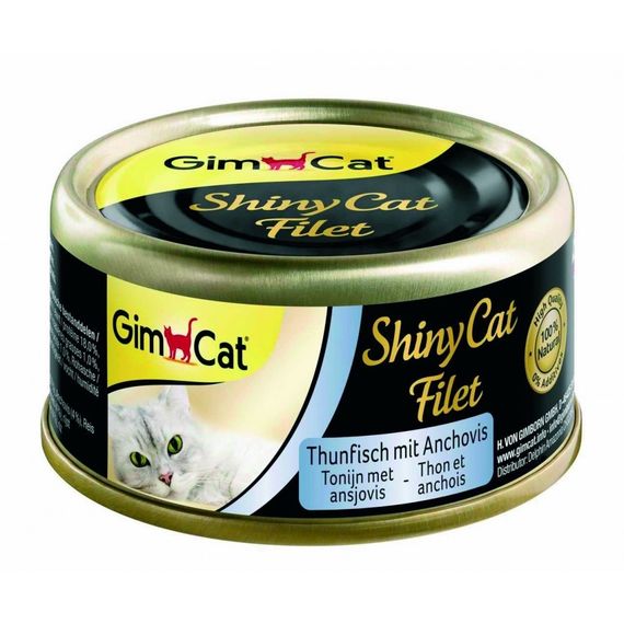 Вологий корм для котів з тунцем та анчоусами GimCat Shiny Cat Filet, 70 гр | Зображення 2