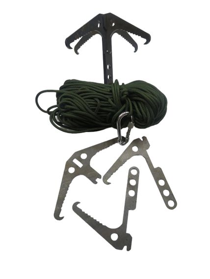 Гачок кішка сталь з шнуром паракорд М&М Вид 2 Olive Green Хакі (213692) | Зображення 3