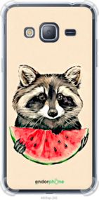 Чохол на Samsung Galaxy J3 Duos (2016) J320H Єнотик з кавуном "4605sp-265-2448"