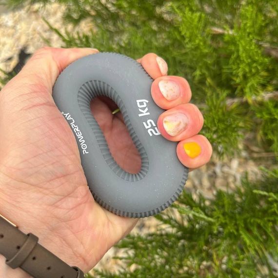 Еспандер кистьовий силіконовий Паверплей PP-4336 Hand Grip Large 25 кг. Сірий | Зображення 1