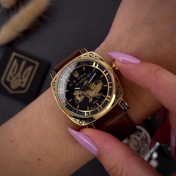 Жіночий годинник Awarder 021 Де би не була Gold-Black-Brown | Зображення 8