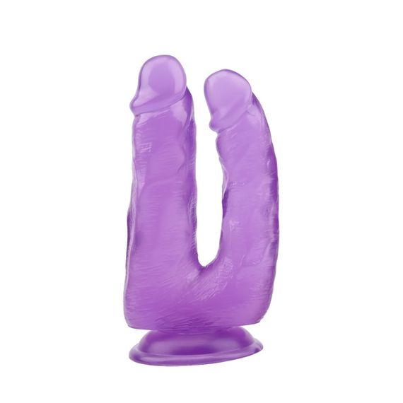 Фаллоимитатор двойной Chisa Hi-Rubberна присоске, фиолетовый sexstyle | Зображення 2