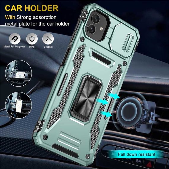 Ударостійкий чохол Camshield Army Ring для Samsung Galaxy A06 Зелений / Light Green | Зображення 2
