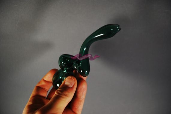 Стеклянная трубка Wow зеленый мрамор | Зображення 1