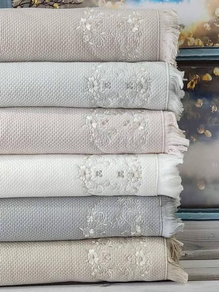 Полотенца Pupilla Bernini vis 50х90см Махра/Вафелька набор 6шт